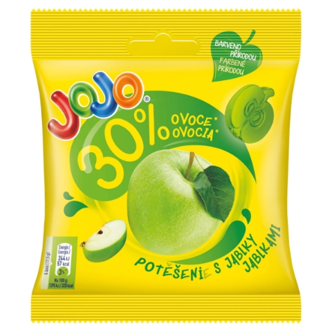JOJO Potěšení Jablko želé bonbóny s jablečným pyré 70g