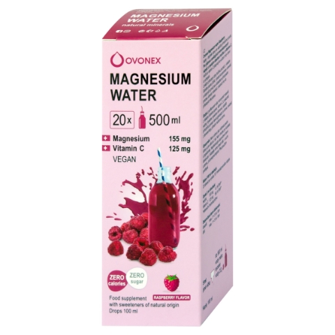 Ovonex Magnesium water Raspberry kapky 100ml