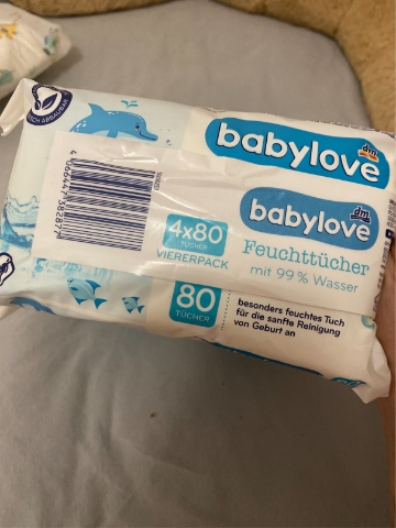Vlhčené ubrousky 99% vody Babylove 4 x 80, 320 ks