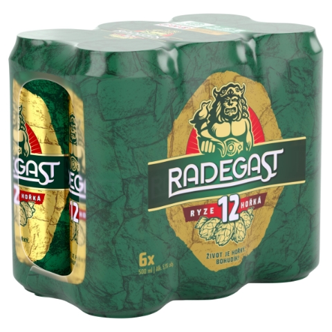 Radegast Ryze hořká 12 pivo ležák světlý 6 x 500ml (3l)