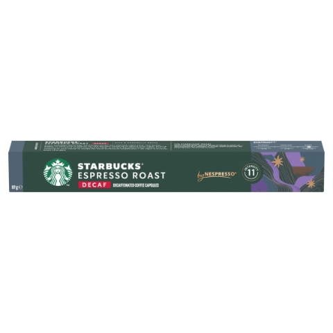 Starbucks Espresso Roast Decaf by NESPRESSO Dark Roast Kávové kapsle, 10 kapslí v balení, 57g
