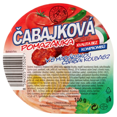 Gurmán Klub Čabajková pomazánka 100g