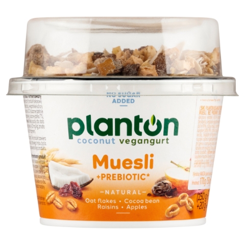 Planton Vegangurt kokosový natural prebiotikum + muesli 170g