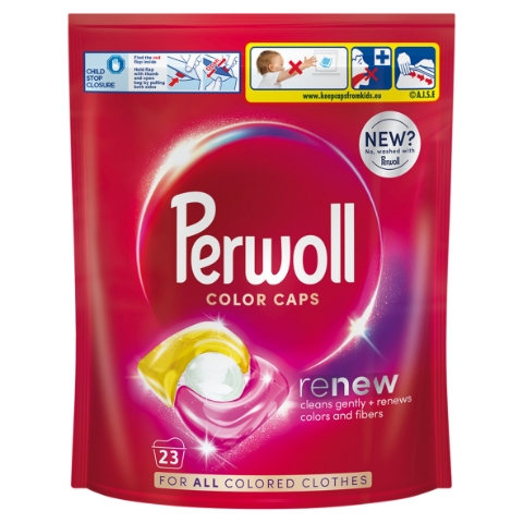Perwoll Renew Color Caps koncentrovaný předdávkovaný prací prostředek 23 praní 23 x 13,5g (310,5g)