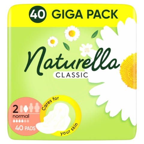 Naturella Classic Normal Velikost 1 Vložky S Křidélky 40 ks