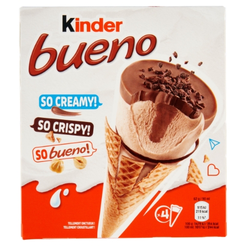 Kinder Bueno Mražený krém s rostlinným tukem lískoořechový 4 ks 360ml