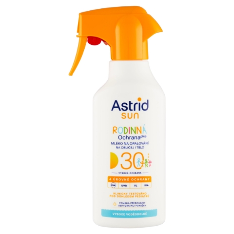 Astrid Sun Rodinná ochrana plus mléko na opalování na obličej i tělo SPF 30 250ml