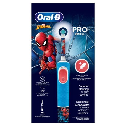 Oral-B Pro Kids Spiderman Elektrický Zubní Kartáček S Designem Od Brauna