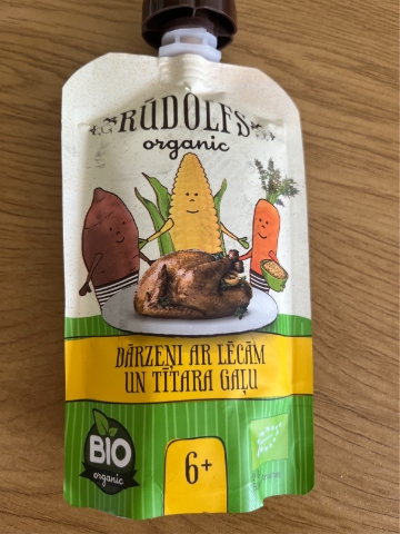 Rudolfs BIO kapsička Zelenina, čočka, krůtí maso 110 g