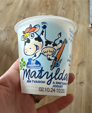Milko Matylda BIO tvaroh a smetanový jogurt 125 g