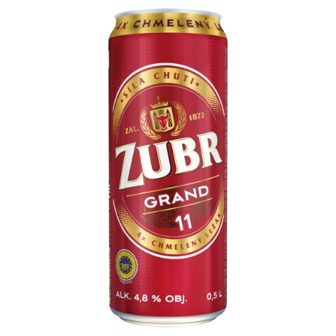 Zubr Grand 11 pivo světlý ležák 0,5l