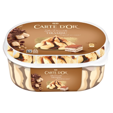 Carte d'Or Mražený krém s rostlinným tukem s příchutí tiramisu 825ml