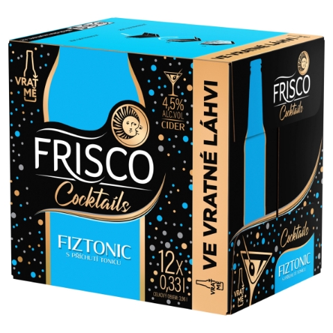 Frisco Cocktails Fiztonic s příchutí tonicu 12 x 0,33l