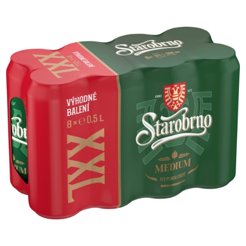 Starobrno Medium pivo ležák světlý 12 x 0,5l