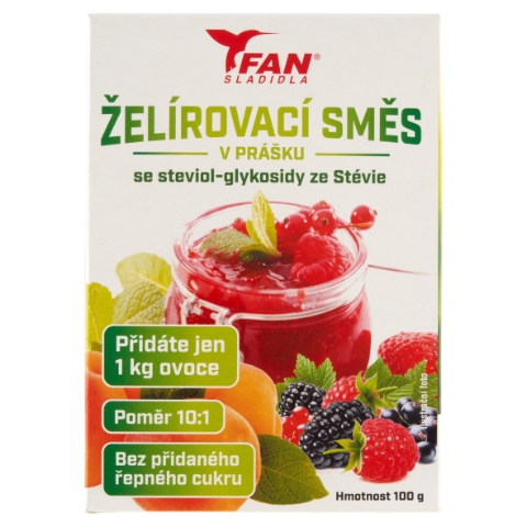 FAN Sladidla Želírovací směs v prášku se steviol-glykosidy ze stévie 100g