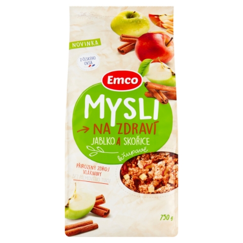 Emco Mysli na Zdraví Křupavé jablko a skořice 750g