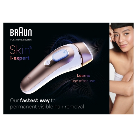 Braun Smart IPL Skin I·Expert, Domácí Odstranění Chloupků, Pouzdro, 2 Hlavic, PL7147
