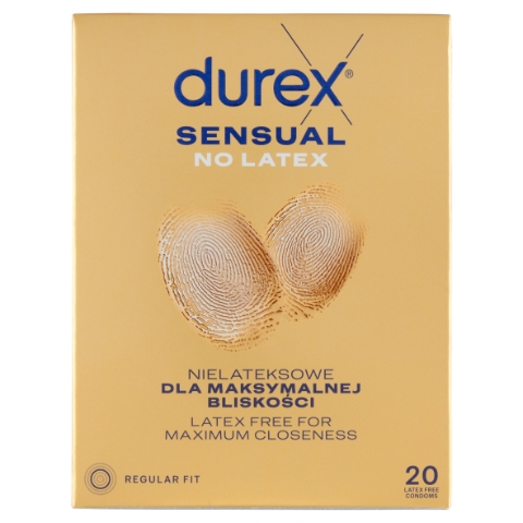 Durex Sensual No Latex Regular Fit kondomy 20 ks