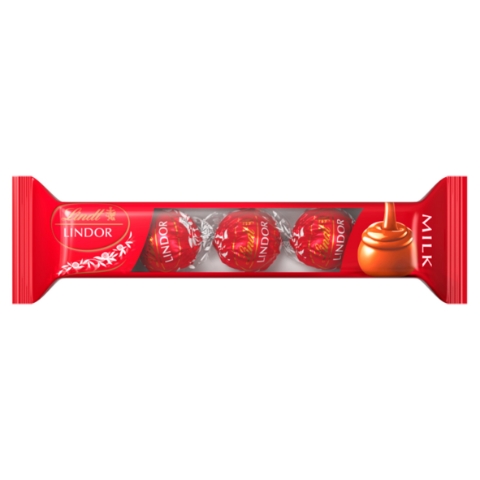 Lindt Lindor Bonbóny z mléčné čokolády s jemnou náplní 3 ks 37g