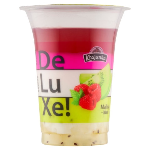 Krajanka DeLuXe! Jogurt smetanový malina-kiwi 150g