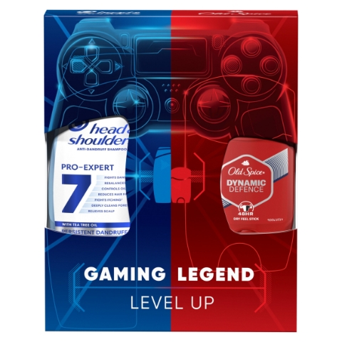 Gaming Legend sada: šampon Head & Shoulders 7v1 ProExpert a deodorant Old Spice Dynamic Defence