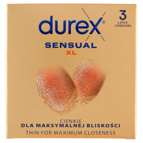 Durex Sensual XL kondomy 3 ks