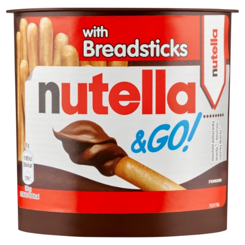 Nutella & GO! pomazánka lískooříšková a trvanlivé tyčinky 52g