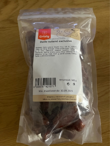 Grizly datle sušené exclusive 500 g