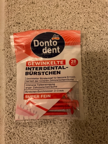 Dontodent mezizubní kartáčky se zapnutou hlavicí super jemné velikost 2 28 ks