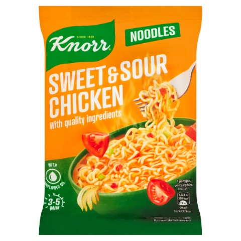 Knorr Instantní nudlová sladkokyselá polévka s kuřecí příchutí 65g