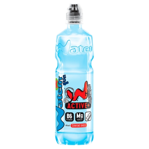 Kubík Waterrr Fun Active+ příchuť červené ovoce 750ml