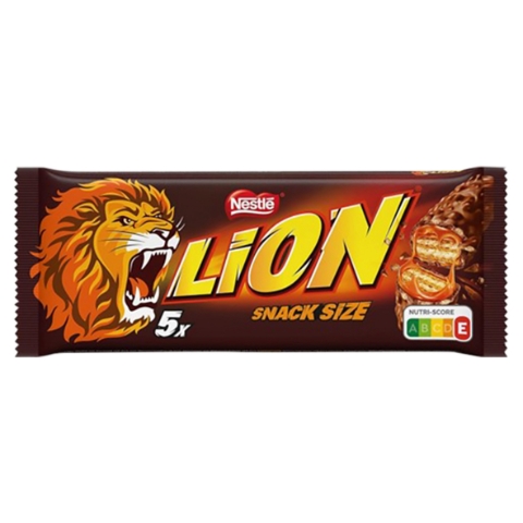 Lion multipack tyčinka s oplatkou s karamelovou náplní s křupinkami v mléčné čokoládě 5 x 30g