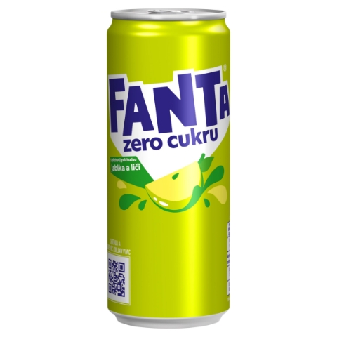 Fanta Zero cukru s příchutí jablka a liči 330ml