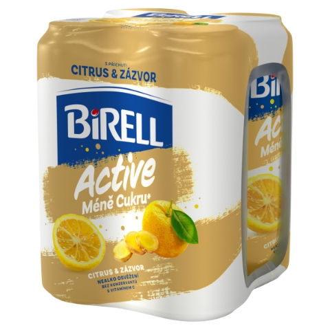 Birell Active S příchutí citrus & zázvor 4 x 0,5l (2l)