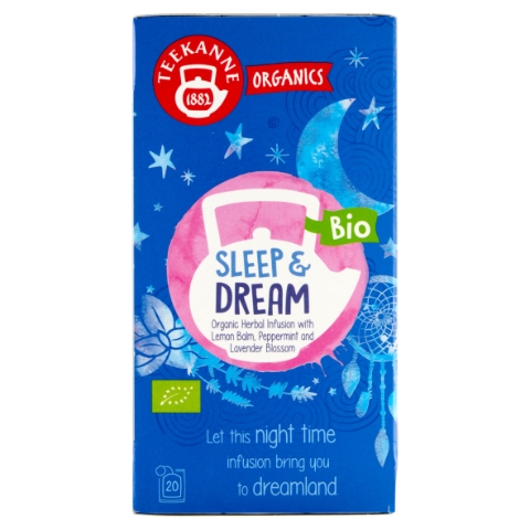 Teekanne Sleep & Dream bio bylinný nálev s meduňkou, mátou peprnou a květy levandule 20 x 1,7g (34g)