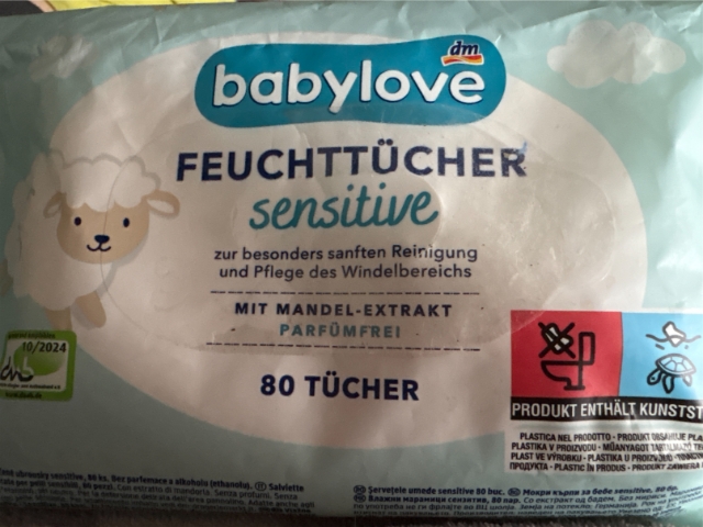 Babylove vlhčené ubrousky sensitive 80ks