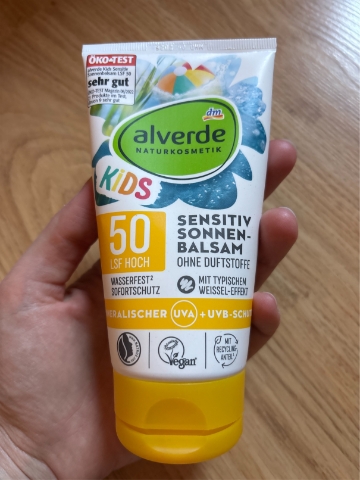 Alverde Opalovací dětský krém SPF50 