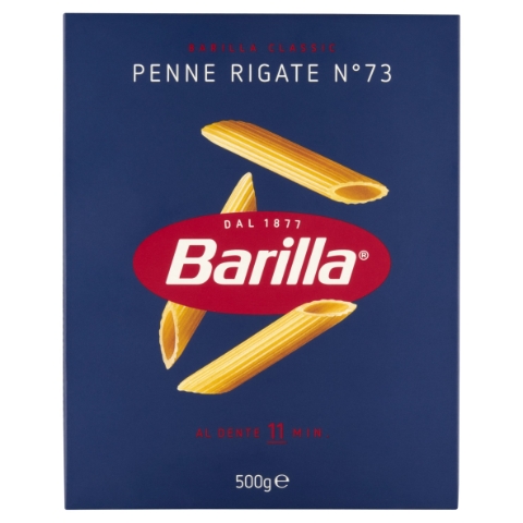 Barilla Penne Rigate semolinové těstoviny sušené 500g