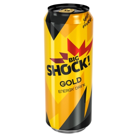 Big Shock! Gold energetický nápoj sycený 500ml