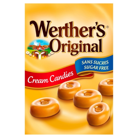 Werther's Original smetanové bonbóny bez cukru 42g