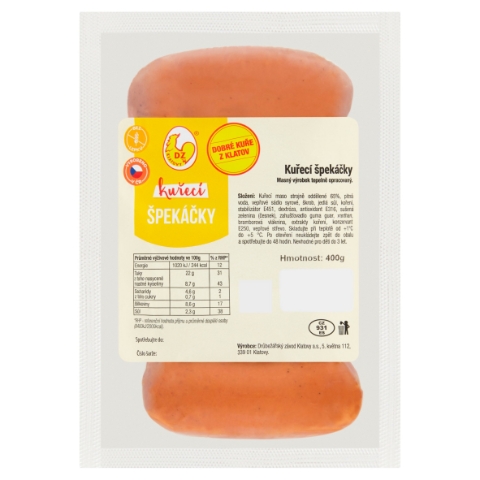 DZ Klatovy Kuřecí špekáčky 400g