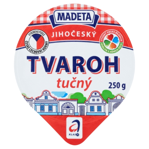 Madeta Jihočeský tvaroh tučný 250g