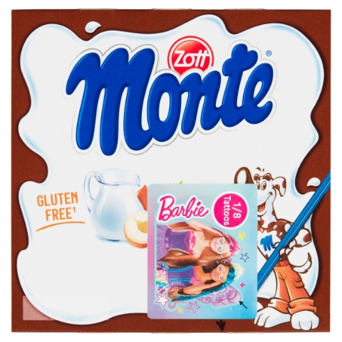 Zott Monte Mléčný dezert čokoládový s lískovými oříšky 4 x 55g (220g)