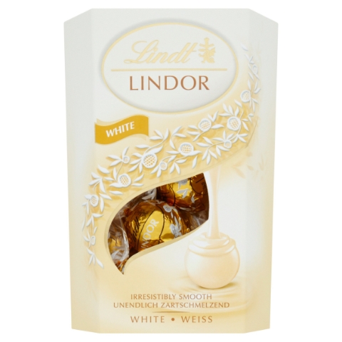 Lindt Lindor Bílá čokoláda s jemnou tekutou náplní 200g