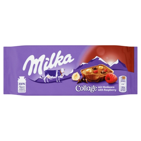 Milka Collage s malinami 93g