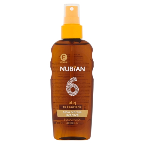 Nubian Olej na opalování s betakaroténem SPF 6 150ml