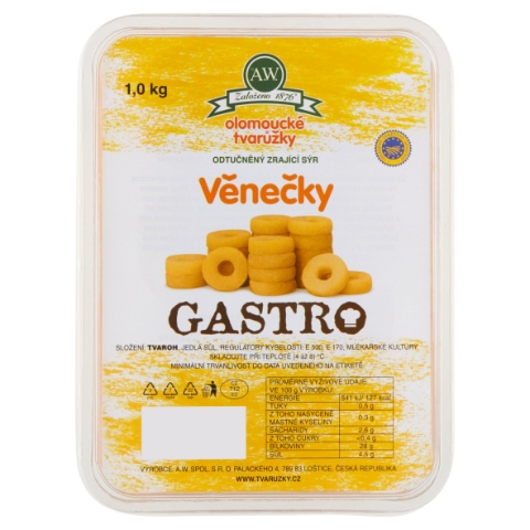 A.W. Olomoucké tvarůžky gastro věnečky 1,0kg