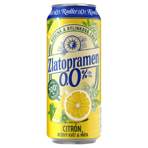Zlatopramen radler citrón, bezový květ & máta 0,5l