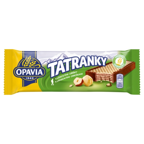 Opavia Tatranky s lískovými oříšky oplatka 47g