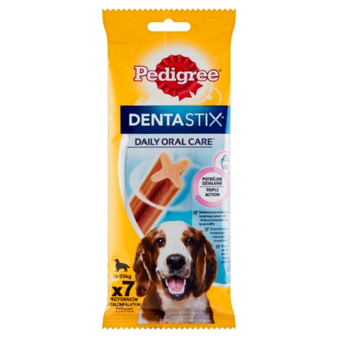 Pedigree DentaStix Doplňkové krmivo pro psy 10-25 kg 7 tyčinek 180g
